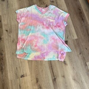 JODIFL Pink Tie-Dye Top